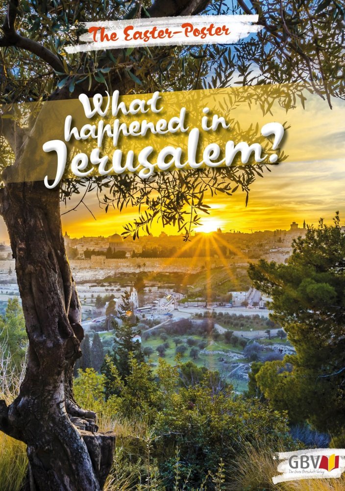 Das Oster-Poster - Was geschah in Jerusalem? - Englisch