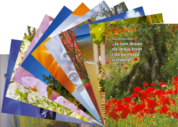 Postkarte mit Bibelvers - Kroatisch