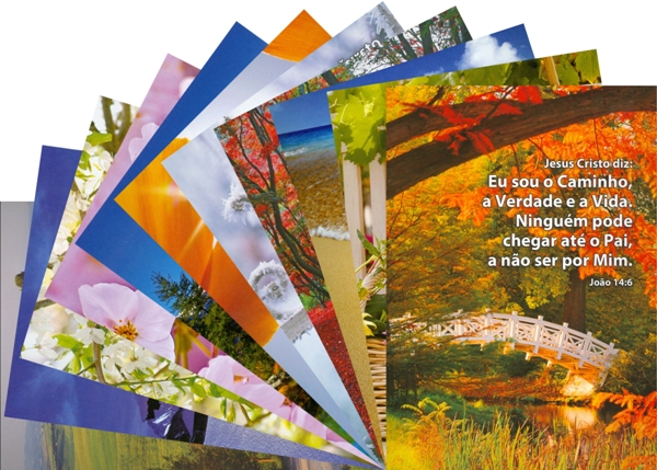 Postkarte mit Bibelvers - Portugiesisch