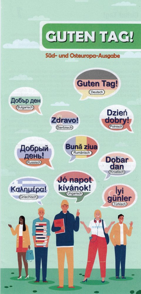Traktat AJH-10 Sprachen-Flyer -Guten Tag- f�r S�D-OST-EUROPA - International